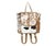 Tri Color Myra  Cow Print Leather Backpack